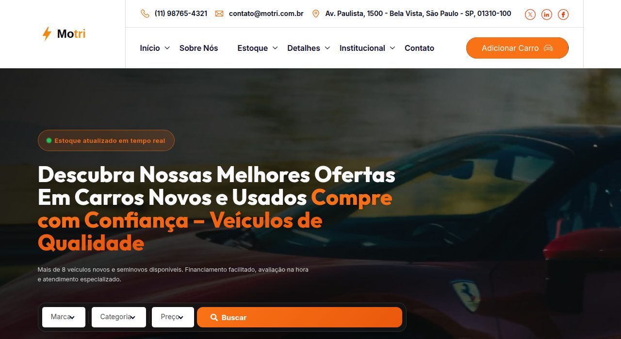 Página inicial Motri